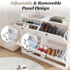 Shoe Storage Cabinet with Flip Drawers, Narrow Shoe Cabinet with Wooden Legs, Freestanding Shoes Rack Organizer for Hallway, Bedroom, Living Room - 4 of 4