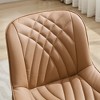 HDZNVF Set of 2 Dining Chairs Mid Century Modern Kitchen Chair Comfortable Upholstered Faux Leather - 2 of 4