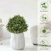 Rbied 24 in. H Green Composite Artificial Tree, Artificial Foliage/Topiary for Indoor and Outdoor ( 2-Piece ) - 3 of 4