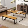 Costway 51" Wooden Outdoor Bench Patio Dining Bench with Acacia Wood Seat Natural - 2 of 4