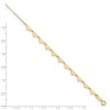 Black Bow Jewelry 14k Yellow Gold Adjustable Heart and Oval Link Chain Anklet, 9 Inch - 4 of 4
