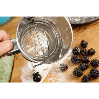 Stainless Steel 5-Cup Crank Style Flour Sifter