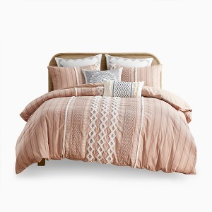 Gracie Mills Modesto Printed Cotton Comforter Set with Chenille - 1 of 4