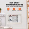 VEVOR 5-Branch Radiant Heat Manifold, 1/2" PEX Tubing Manifold, Stainless Steel PEX Manifold for Hydronic Radiant Floor Heating, Silver - 3 of 4
