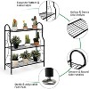 Tangkula 3-Tier Metal Plant Stand Elegant Scrollwork Pattern Flower Display Shelf - 4 of 4