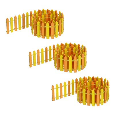 Unique Bargains Wooden Miniature Garden Decorative Picket Fence