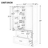 Tall Bathroom Storage Cabinet, Bathroom Cabinets With 2 Doors And 2 Drawers And Adjustable Shelf-Cuddlewood - 4 of 4
