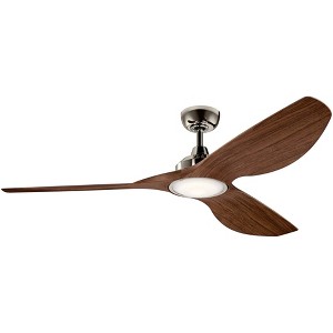 65" Kichler Imari Polished Nickel LED Ceiling Fan - 1 of 2