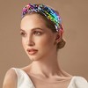 Unique Bargains Women's Elegant Sequined Knotted Wide Hairband 6.69"x5.31" 1 Pc - 2 of 3
