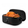 Aroma 576oz Electric Roaster Oven with High Dome Lid, 8X Bonded Granite Enamel, Black Refurbished - 2 of 4