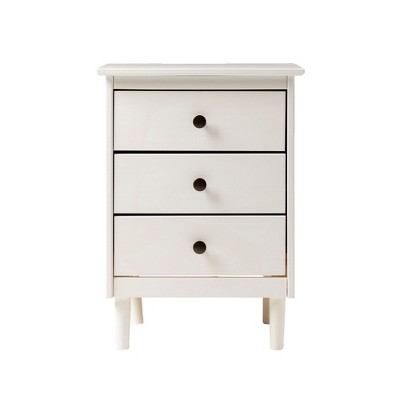 NicBex Nightstand with 3 Drawers,Bedside Tables with Round Handle for Bedroom,Living Room