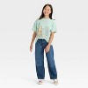 Girls' Winnie the Pooh Front and Back Oversized Short Sleeve Graphic T-Shirt - Green - 3 of 3
