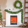 MOEPISY Pre-lit Christmas Garland 9FT with 100 Warm Lights, Evergreen Glow - 2 of 4