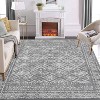 Acekool 6x9 Vintage Washable Rug – Soft Low-Pile Abstract Design, Non-Slip & Kid-Friendly for Living Room, Bedroom - 2 of 4