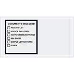 Tape Logic Transportation Envelopes "Documents Enclosed" 5 1/2" x 10" Printed Clear 1000/Ca PL496