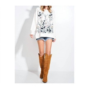 Women's Floral Print Tunic Top - Phil Love - 1 of 3