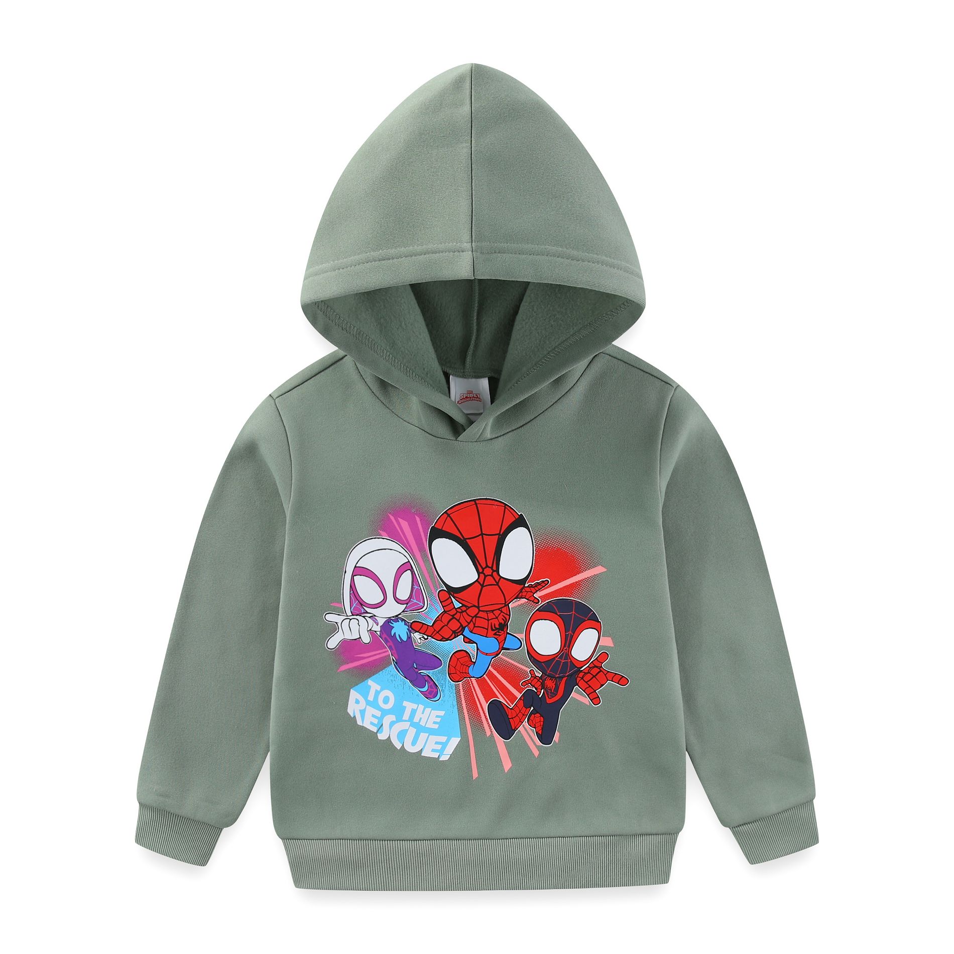 Marvel Spidey and His Amazing Friends Spider-Man Miles Morales Ghost Spider Boys Pullover Hoodie for Toddler and Big Kids
