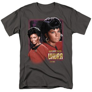 Star Treklieutenant Uhura Adult T-Shirt Charcoal - 1 of 4