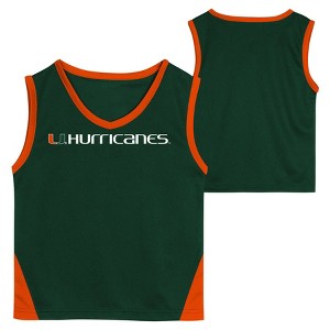 NCAA Miami Hurricanes Toddler Boys' Sleeveless Basketball Jersey and Shorts Set - 1 of 3