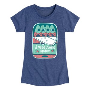 Girls' - Instant Message - Need Space Tin Fish Fitted Short Sleeve Graphic T-Shirt - 1 of 4