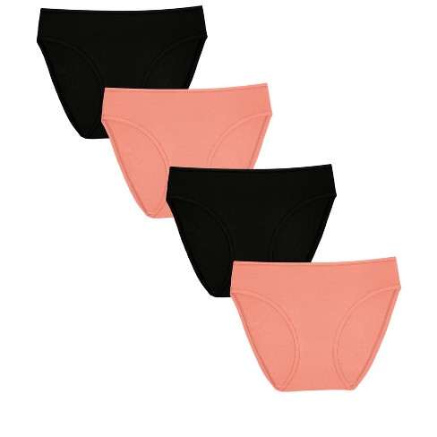 Seamless Underwear for Women Bikini Panties Cheeky Stretch Cute Panty for  Ladies, 4-Pack