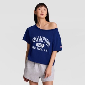 Champion Women's Short Sleeve Arena Off the Shoulder T-Shirt