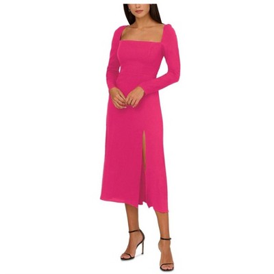 Adrianna Papell Womens Crepe Smocked Sheath Dress