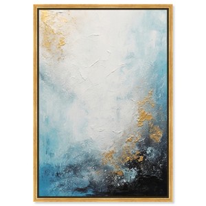 Art Remedy Blue Sea of Punta Cana Blue Abstract Wall Art Framed - 1 of 4