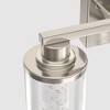 DORESshop 17 in. 3-Light Brushed Nickel LED Bathroom Vanity Light ¨C 5CCT Dimmable Fixture with Remote Crystal Glass Shades - 4 of 4