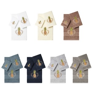 Linum Home Textiles 100% Turkish Cotton WELCOME Embellished Towel Set - 1 of 4