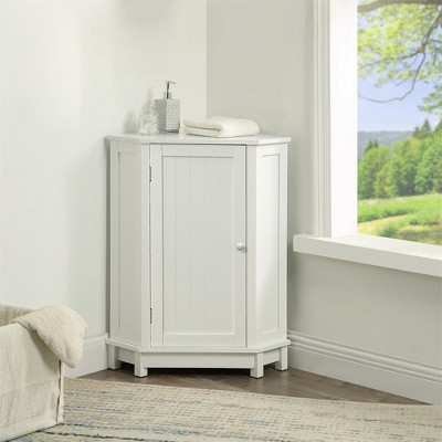 Triangular Bathroom Corner Cabinet With Doors Adjustable Shelves ...