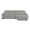 L-Shaped Sectional Sofa Modular Sofa Sleeper Sofa Couch Oversized Loveseat with Movable Ottoman - ModernLuxe - 4 of 4