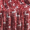 Plazatex Red Reindeer All Season Plush Decorative Christmas Throw Blanket 50" X 60" Red - 4 of 4