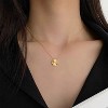 Gold Titanium Steel Four - Leaf Clover Minimalist Women's Jewelry Set - 2 of 4