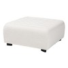 Baxton Studio Athena Modern and Contemporary Ivory Boucle Upholstered and Black Finished Wood Square Ottoman - 2 of 4