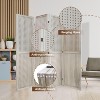 NicBex Room Divider Modern Folding Privacy Screen with Peg Board Display for Home & Office - 4 of 4