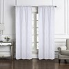 RT Designers Collection Pearl Emb Metallic Doily Rod Pocket Room Darkening Window Curtains for Bedroom 54" x 95" White - 2 of 4