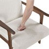NicBex 1pc Accent Chair with Solid Rubberwood Frame Upholstered Lounge Chair Reading Chair Comfy Chair Home Furniture for Living Room, Beige - 2 of 4