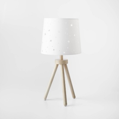 Tripod Table Lamp Star Shade Natural/White - Pillowfort™