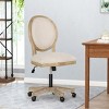 360° Swivel Home Office Chair with Wheels, Upholstered Adjustable Swivel Desk Chair for Home Office or Studio-Maison Boucle - 3 of 4