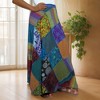 Agan Traders Women's Boho Patch Work Tie Up High Waisted Long Skirt Wrap Cover Up - 4 of 4