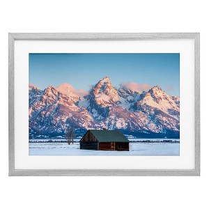 Stupell Industries Cabin In The Glowing Tetons Framed Print Under Glass Art - 1 of 4