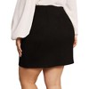 Agnes Orinda Women's Plus Size Faux Suede High Waist Bodycon Skirts - 4 of 4