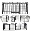 Artloge 8 Panels Heavy Duty Metal Dog Panel Pet Playpen Indoor Outdoor Foldable Dog Exercise Fence with Gate for Large Medium Pets Camping Yard - 4 of 4