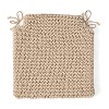 Christopher Knight Home Franconia Modern Knitted Cotton Seat Cushion with Ties (Set of 2) - 4 of 4