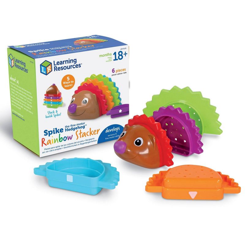 Learning Resources Spike the Fine Motor Hedgehog Rainbow Stackers, 1 of 7