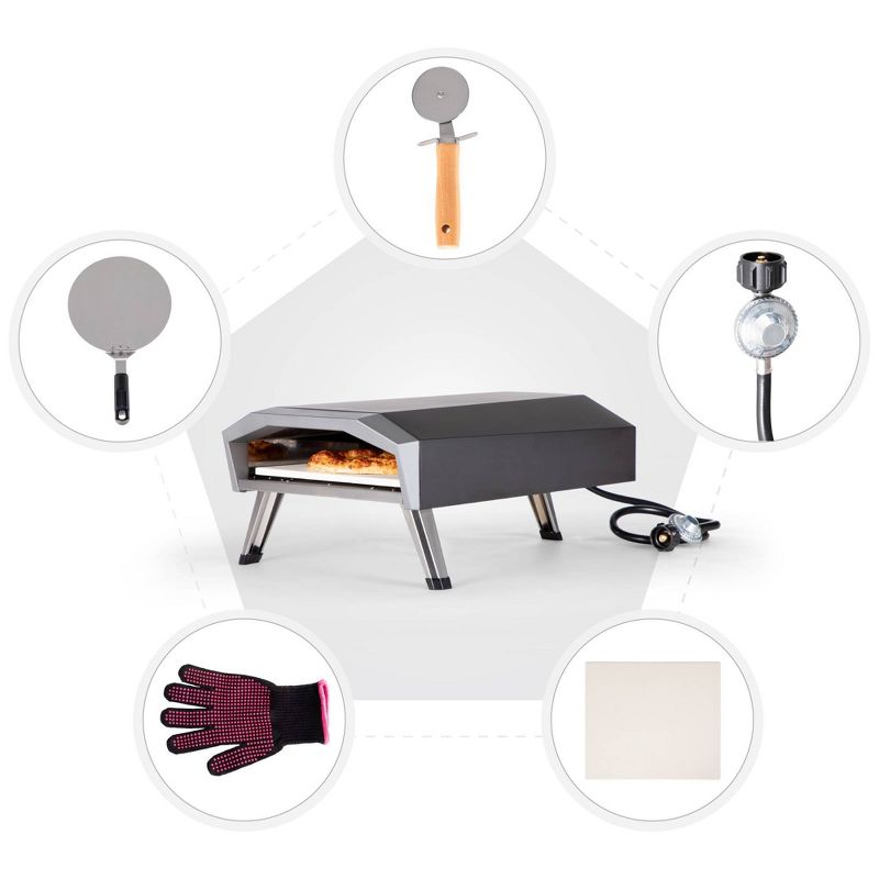 Captiva Designs E02GR011 Propane Gas Outdoor Pizza Oven - Black, 3 of 12