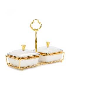 Target Plus White Porcelain Relish Dish Sectional Bowl - 1 of 4