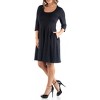 24seven Comfort Apparel Fit and Flare Plus Size Dress - 2 of 4