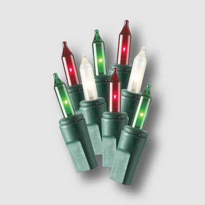 Philips 100ct Christmas Incandescent Smooth Mini String Lights Red Green & White